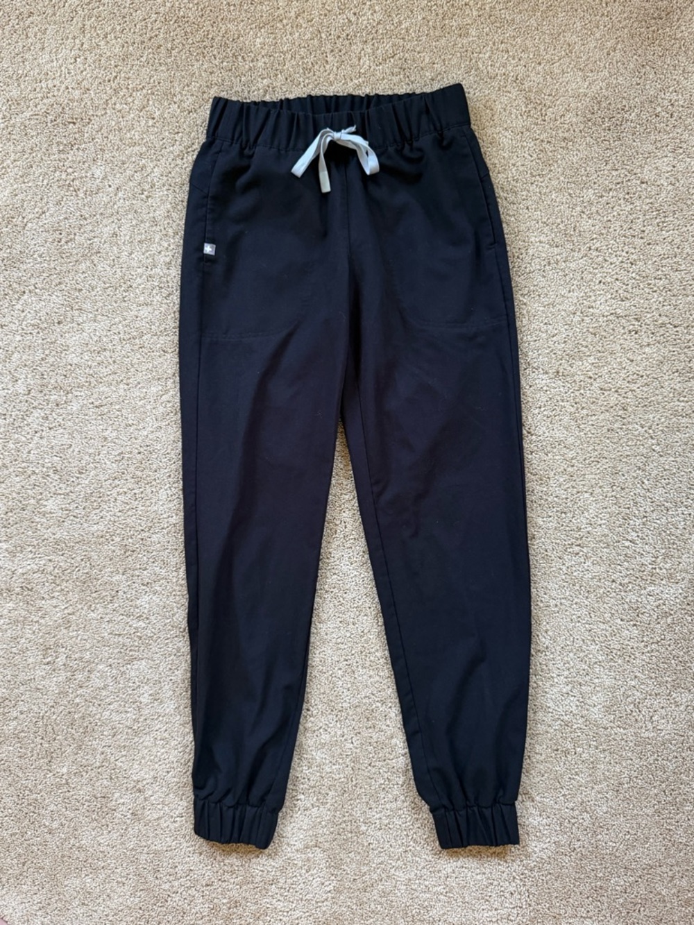 FIGS Medium Rise Black Joggers